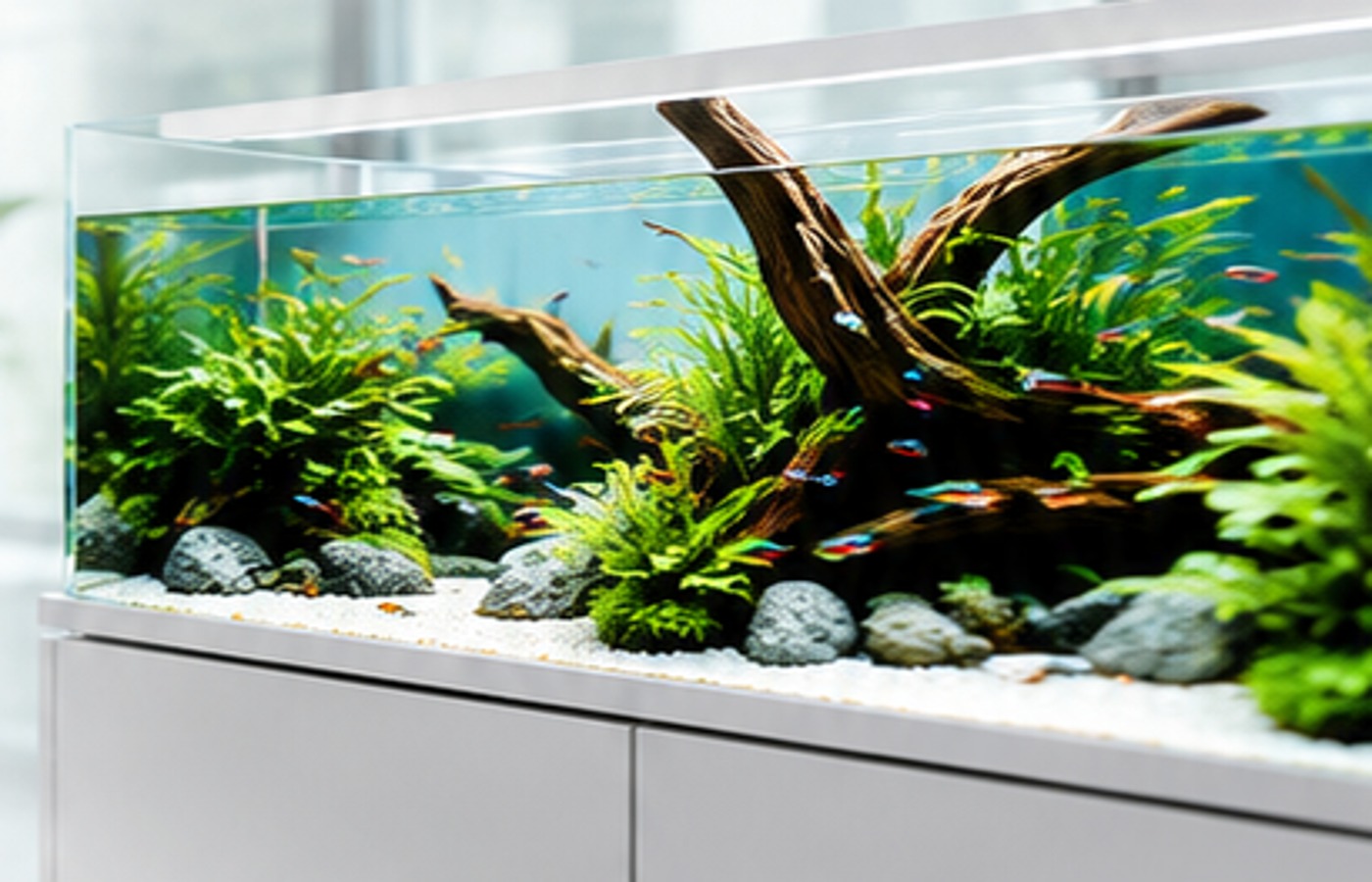 水草と流木を使ったアクアリウム制作
